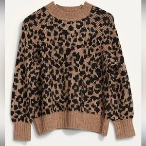 NWT Old Navy Cheetah Knit Sweater